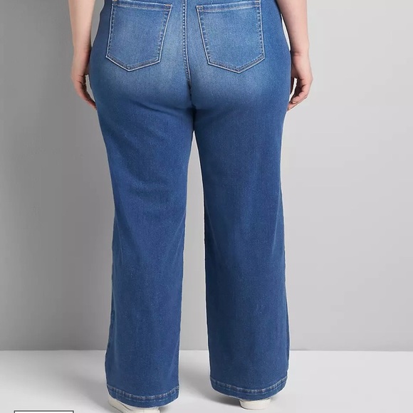 Lane Bryant Stretchy Wide Leg Jeans Plus 28 NWT - Picture 2 of 8